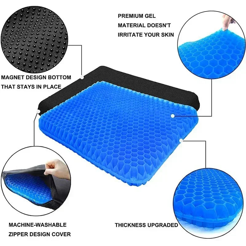 HexComfort Pro Gel Seat Cushion